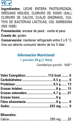 Tabla Queso con Orégano